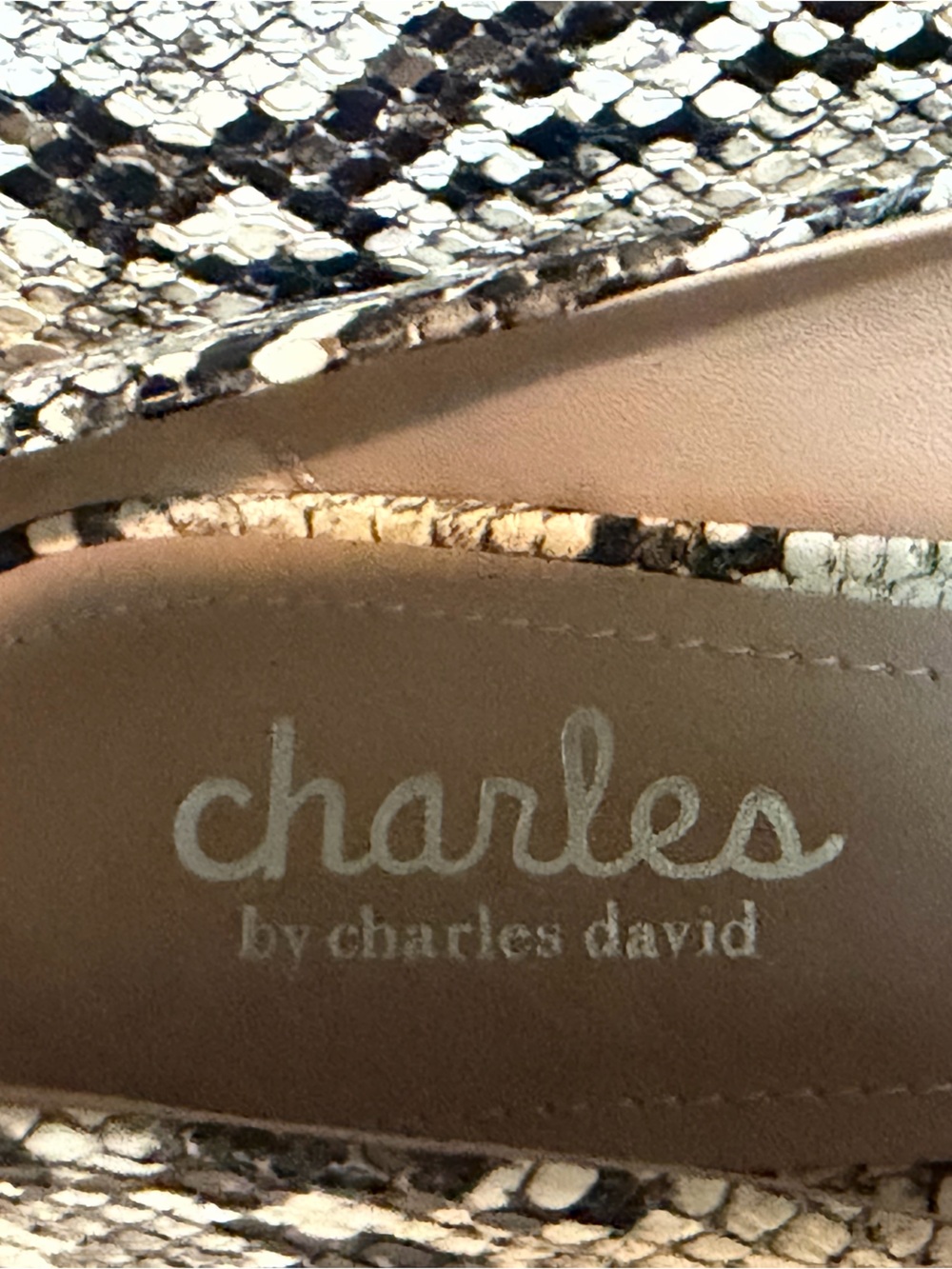 Charles David Dress Pumps Womens 8.5 Multicolor Angelica Snake Stiletto Heels - Picture 9 of 13